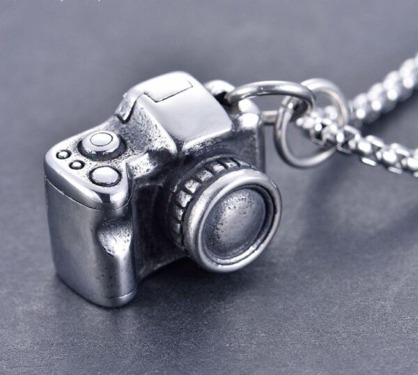 Stainless Steel Photographer Camera Necklace