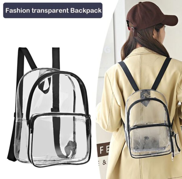 Transparent PVC Female Backpack