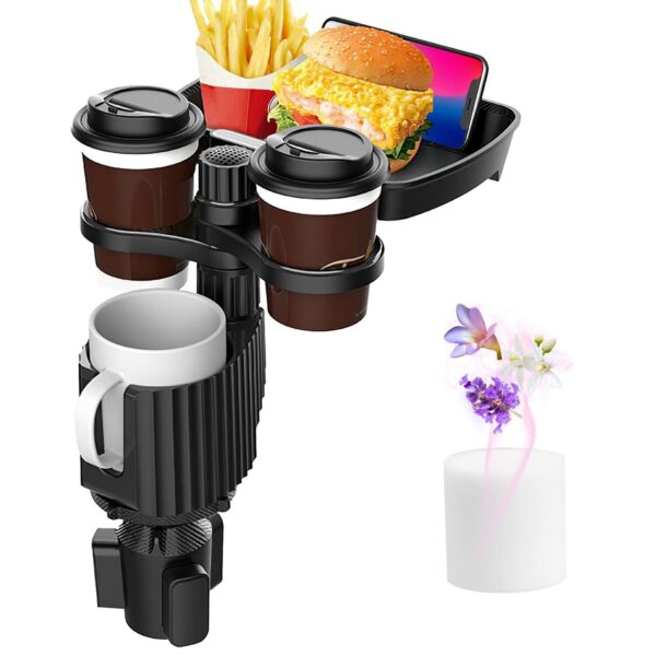 4-in-1 Car Cup Holder Tray Food Table