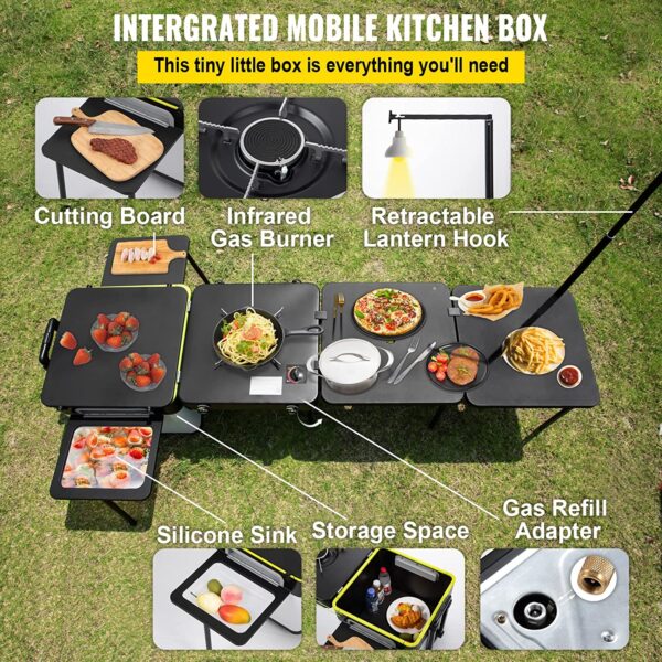 All in One Integrated Camping Cooking Station
