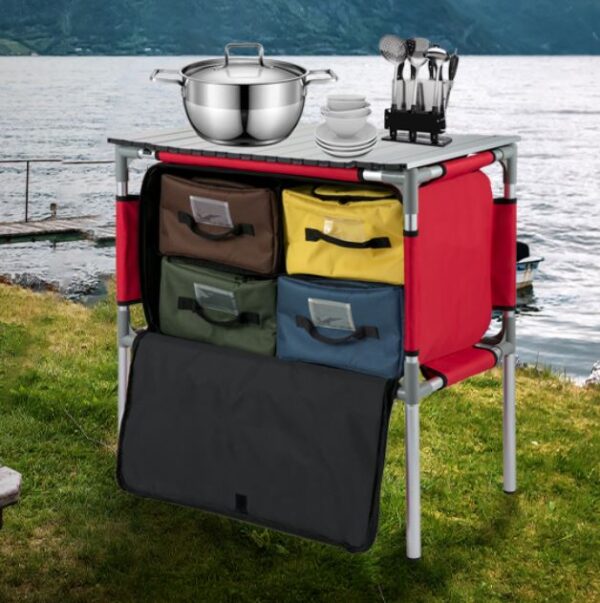 Camping Outdoor Kitchen Table Cabinet